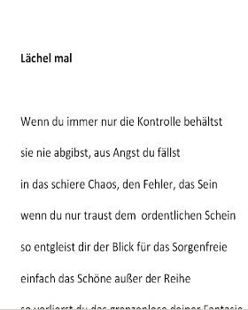 Mathias Bscher - Gedicht Lchel mal